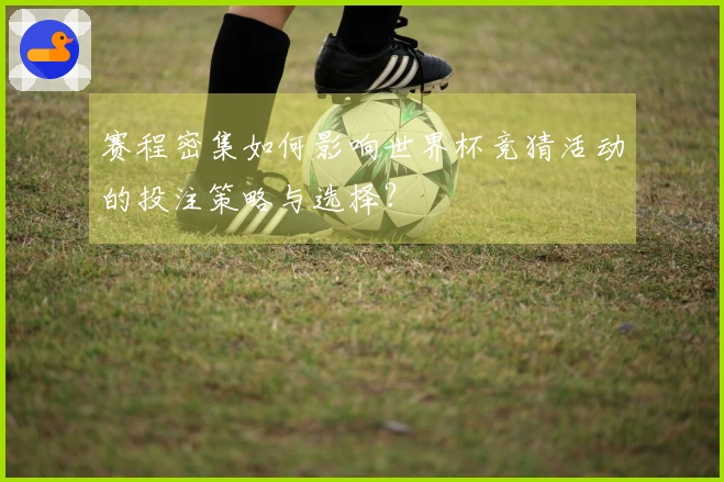 赛程密集如何影响世界杯竞猜活动的投注策略与选择？